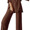 PRETTYGARDEN Two Piece Sets for Women Summer Fashion Lounge Matching Set 2026 Spring Travel Vacation Airport Outfits Clothing (Light Coffee, X-Large)