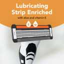 BIC Flex 5 Refillable Men's 5 Blade Razors, Long-Lasting and Comfortable Shave, 1 Handle and 7 Cartridges-Pack (Black)