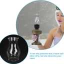 Cabilock Glass Lamp Shade Replacement 3 Inch Oil Lamp Chimney Kerosene Cover for Outdoor Camping and Home Lighting Accessory (14.5x9.5cm)