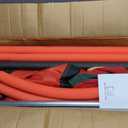 55" Trampoline for Kids with Enclosure, 440lbs Capacity Indoor & Outdoor Toddler Trampoline with Adjustable Gymnastics Bar & Toys, for Boys & Girls (Red)