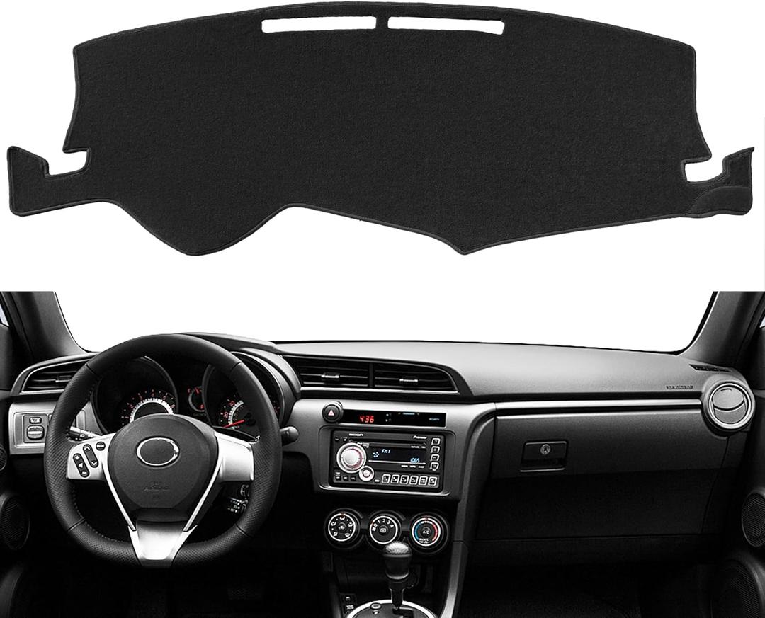 Dash Cover Mat Custom Fit for Scion TC Dashboard Pad Cap Carpet Protector (Black) K248