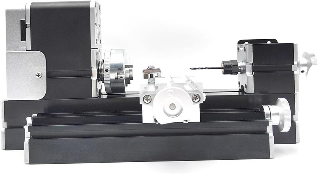 All-metal Miniature Lathe 36W 20000rpm Didactical Mini metal Lathe Machine with Drill Bits for Hobbyist Woodworking Craft