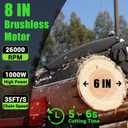 2 in 1 8IN Brushless Cordless Pole Saw & Mini Chainsaw with Extension Pole | Battery Powered Tree Trimmer with Auto Oiler, 24000mAh Batteries for Tree Trimming, Branch Cutting & Yard Maintenance