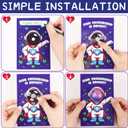 28 Pack Valentines Day Gifts for Kids Classroom Valentines Day Cards with Galaxy Slime for Kids School, Valentine's for Class Valentines Exchange Card Party Favors Classroom Valentines Gifts Prize