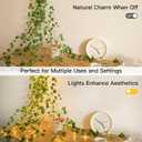 suddus Vine with Fairy Lights Battery Operated, 33ft 100 LED Ivy String Lights with Remote, Leaf Lights for Bedroom, Room, Wall, Garden, Party, Wedding Dorm Decor (Warm White)