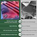 2 x Eid Mubarak Backdrop 70.8x43.3 inch, Ramadan Mubarak Banner for Muslim Ramadan Kareem Party Decorations, Eid Mubarak Background for Home Eid Al Fitr Party (Green and Gold)