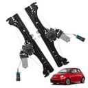 Front Right Power +Left Power Window Regulator and Motor Assembly Compatible with Fiat 500 1.4L 2012-2019 Replaces Part Number 751-649 751-648 Driver Side + Passenger Side