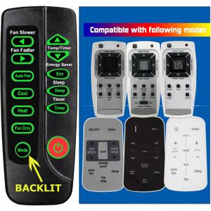 Replacement for Frigidaire Air Conditioner Remote Control Listed in The Picture (D)