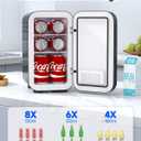 BEICHEN Mini Fridge, 6 Liter / 8 Can Small Refrigerator for Bedroom, Car, Office & Dorm, 110V AC/DC Portable Thermoelectric Cooler & Warmer for Skincare, Food, Drinks, Black