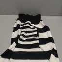 Turtleneck Stripes Pro Pet Clothes Dog Wool Classic Sweaters (Black &White Stripe, XXL)