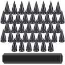 Spike Lug Nut Covers, Screw On 33mm x 4 3/4" Thread On Spike Lug Nut Covers, Plastic Pointed Screw-on Lug Nuts Cover for Semi Trucks (Pack 40pcs)