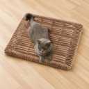 FUNNY FUZZY Pet Couch Covers for Sofa, Washable Dog Couch Cover Protector for Dogs, Flannel Couch Covers for Dogs Pet Friendly Pets Mat Bed (Brown, 19.7"x19.7")