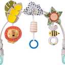 Taf Toys Savannah Adventures Arch with Fascinating Toys, Stimulates Baby's Senses & Motor Skills Development | Newborn Toys & Baby Toys 3-6 Months | Use on Strollers, Bassinets, Car Seats