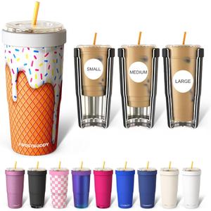 Frost Buddy Togo Buddy 30 oz Stainless Steel Vacuum Insulated Tumbler To Go Coffee Cup  Iced Coffee Cups, Iced Coffee Sleeve, Travel Mug, Thermal Cup for Hot & Cold Drinks, Dunkin Cup (Vanilla Ice)