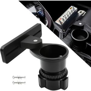Upgrade Cup Holder Radio Mount, CB Radio Mounting Brackets Drinks Cup Holder Mount Fit for CB Satellite Radio & All Universal 2 Hole CB Mounting Bracket