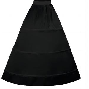 RULTA Women's Crinoline Petticoat Skirt A-line 3-Hoops underskirt suitable for wedding ball dresses bridal Slips Skirt (Black)