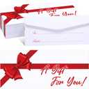 200 Pack Money Envelopes for Cash, 2.9 x 6.5 Inch Money Cards Holder, Small Kraft Cash Envelopes for Currency Offering for Church Wedding Birthday a Gift for You Graduation Party Favor (Red, Bow Tie)