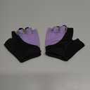 Workout Gloves for Women - Breathable Weight Lifting Gloves with Non-Slip Silicone Padding, Fingerless Gym Gloves for Cycling, Rowing, Pull Ups & Training (4 Sizes) (Small, JS-PURPLE)