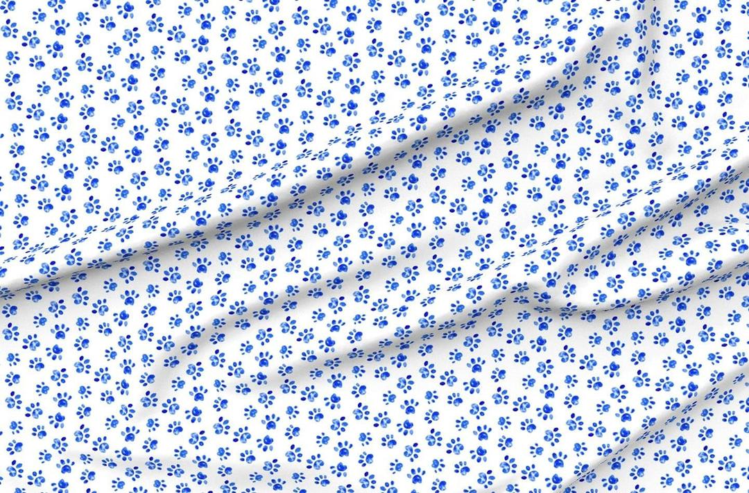 Spoonflower Fabric - Large Dog Watercolor Paw Prints Spots Dots Royal Blue Pet Animal Print Printed on Organic Cotton Sateen Fabric by The Yard - Sewing Quilting Apparel Home Decor Spoonflower Fabric - Large Dog Watercolor Paw Prints Spots Dots Royal Blue Pet Animal Print Printed on Organic Cotton Sateen Fabric by The Yard - Sewing Quilting Apparel Home Decor