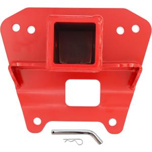 2'' Rear Receiver Hitch for 2014+ Polaris RZR XP 1000 / XP 4 1000 (18 mm) Sockets, Heavy-Duty Steel, Red