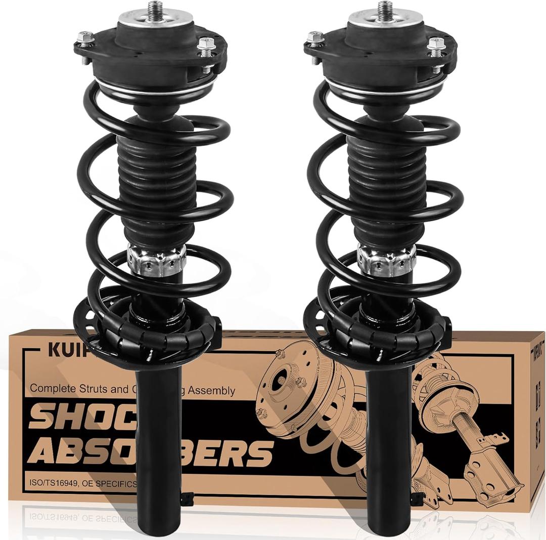 KUIPERAUTO Pair Front Complete Strut Spring Assembly 172311 Compatible for 2005-2017 VOLKSWAGEN Jetta Beetle Golf GTI,2006-2013 AUDI A3 Quattro