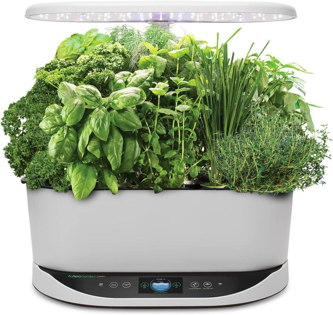 AeroGarden Bounty - Indoor Garden with LED Grow Light, WiFi and Alexa Compatible, White