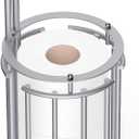 Meangood Toilet Paper Holder Stand and Tissue Paper Roll Dispenser for 4 Mega Rolls (Matte Silver)