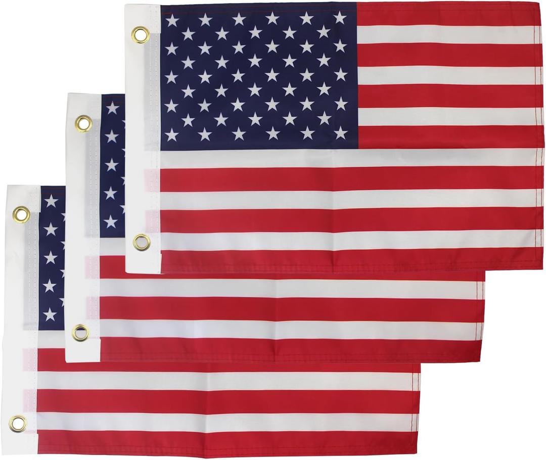 3 x 3PCS Boat Flags Boating Sailing National Small Flag Banner for Boat (United States)