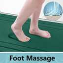 Arotive Memory Foam Bathroom Rug Mat 47x24, Ultra Soft and Absorbent Bath Mat, Machine Wash Dry, Comfortable Bath Rug Carpet for Bathroom Floor, Tub and Shower, Dark Green