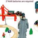 Battery Operated Train for Wooden Track, 3Pcs Motorized Train Toy for 3 4 5+Years Old Boy Girl Toddlers, Electric Trains Compatible with Thomas & Friends, Brio and Chuggington