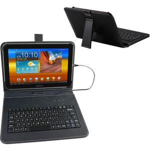 10 inch Tablet Case 9.7-11 inch Tablet Cover with QWERTY External Keyboard USB C Port Compatible with Samsung Galaxy Tab A8 A7, Fire HD, Googee U10, Blackview, Nokia T20, Tab M10