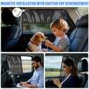 ZATOOTO Car Window Shade for Baby 2Pack Car Window Cover for Back Windows Half Blackout & Half See-Through Magnetic Caw Window Sun Shade with Suction Cup Car Curtain Sun Screen for Heat UV Ray Privacy