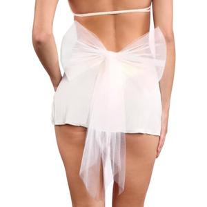 xo, Fetti Bachelorette Bikini Bow White Tulle | Bach Pool Party Bathing Suit Accessory, Bridal Shower Supplies, Summer Bride to Be Swimsuit Outfit, Bridesmaid Favors, Engagement