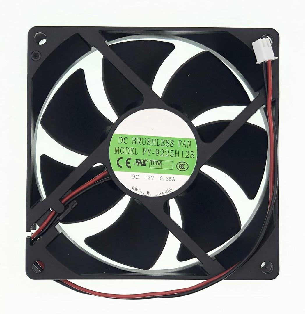 New Cooling Fan for POWERYEAR PY-9225H12S DC 12V 0.35A 9025,Size: 90X90X25mm 2-pin 2-Wire DC Brushless Fan.