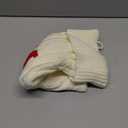 21 Inches Knitted Christmas Stockings with Initials, Large White Custom Monogram Christmas Stockings with Letter, Suitable for Xmas Holiday Party Gifts & Decoration for Fireplace (White-M)