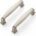 Ravinte 30 Pack Solid 3 Inch Cabinet Handles - Brushed Nickel & Satin Nickel Drawer Pulls - Kitchen Cabinet Hardware