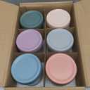 WACOI Overnight Oats Containers 16oz with Lids, 6 Pack Wide Mouth Mason Jars with Airtight Lids, Glass Food Storage Containers for Pickling, Fermenting, Snacks, Salad, Yogurt, Spice