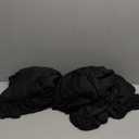 5 Pack Round Spandex Cocktail Tablecloths with Skirt - Stretch Table Covers for High Top Bar, Wedding, Party, Banquet (Black, 32 x 43 Inch)