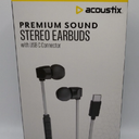 Acoustix Premium Sound Stereo Earbuds With Lightning USB C Connector