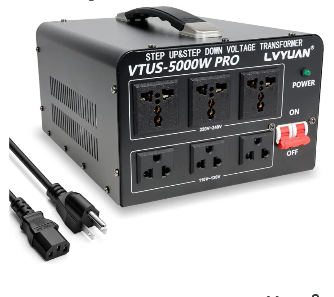 LVYUAN 5000 Watt Voltage Converter Transformer Heavy Duty Step Up Step Down AC 110V/120V/220V/240V Converter with Hard-Wiring