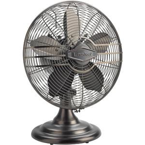 Lasko Oscillating Table Top Fan, Portable, 3 Quiet Speeds, for Bedroom, Kitchen and Office, 17", Bronze, R12210