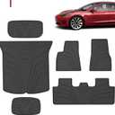 Farasla All Weather Floor Mats for Tesla Model Y 2023-2020, Waterproof Non-Slip Front Rear Cargo Liner Mats (Set of 6)