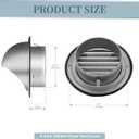 4-Inch Round Dryer Vent Covers Outdoor, Stainless Steel exhaust vent for House