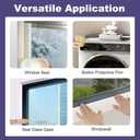 Transparent Window Sealing Tape,2.75 Inch x 66 FT,Window Insulation for Winter,Weather Stripping,Residue-Free Clear Draft Seal Tape for Doors Windows and Ac