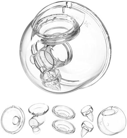Wearable Breast Pump Replacement Parts Compatible with TSRETE Kmaier S12 S9 Wearable Breast Pump, Include Duckbill Valve, Silicone Diaphragm, 24mm Flange, Milk Collector Cup