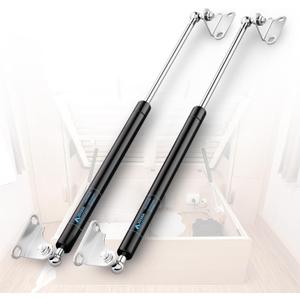ARANA 28 inch 67 lb Gas Struts Shock Prop, 28" 298N/67LB Gas Struts Lift-Support with L-Type Mounting Brackets for RV Bed TV Cabinet Door Floor Hatch Truck Bed Cover Trap Door, 2Pcs