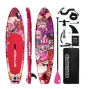 Santasup Blow Up Paddle Board Pink Inflatable Paddle Board For Adults, 10ft Yoga Stand Up Paddle Board, Sup Board With Accessories, Non-Slip Deck, Travel Backpack Wide Stance