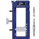 Door Hinge Jig, Door Hinge Mortiser, Router Template Fits for Door Hinges Kit Fits 3” to 5” Length and 1/4” or 5/8” Thickness, Blue