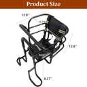 Upgraded Rear Child Bike Seat,Back Mount Kid's Bike Seat with Foot Pedals Back Rest Handrail, Designed for Children Aged 18 Month to 8 Years Old,Easy Installation