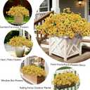 20 Bundles Artificial Flowers for Outdoors, UV Resistant Fake Flower with Plastic Plants, Faux Silk Flowers for Outdoor Planters , Fake Realistic Plant for Outside Front Porch Patio Decor-Yellow